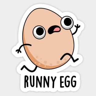 Runny Egg Cute Food Pun Sticker